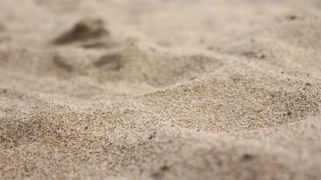 macro photography of sand